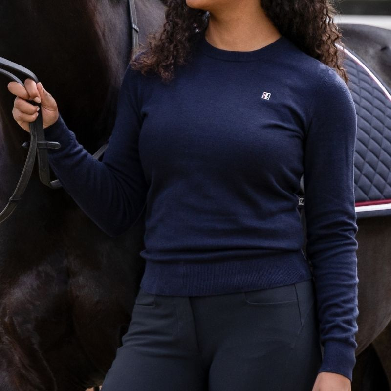 Pull Classic O-Neck Pullover Bleu Marine