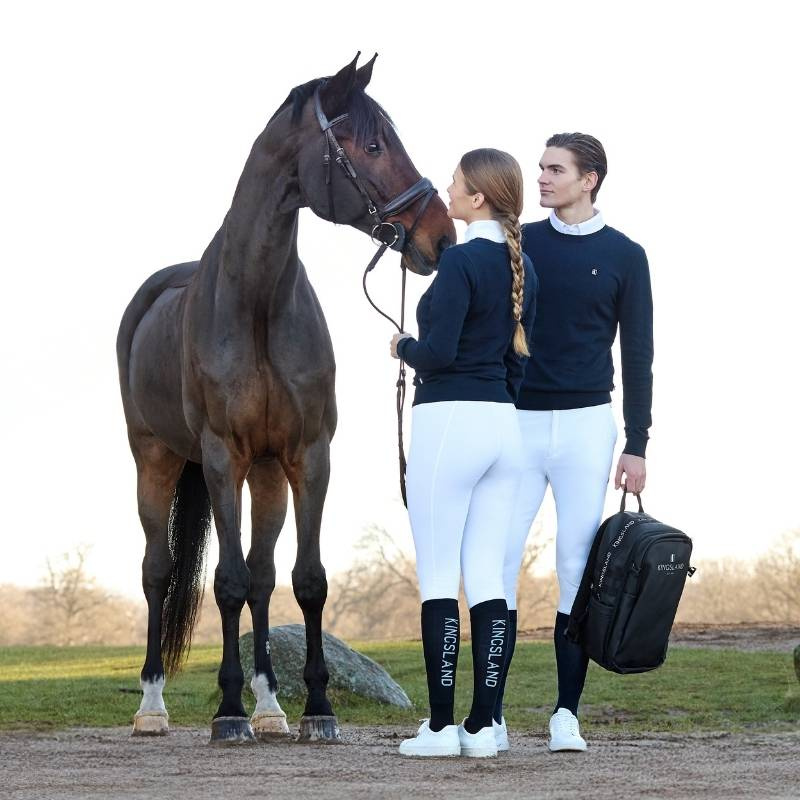 Chaussettes d'équitation Classic Unisex Logo 2-pack Bleu Marine