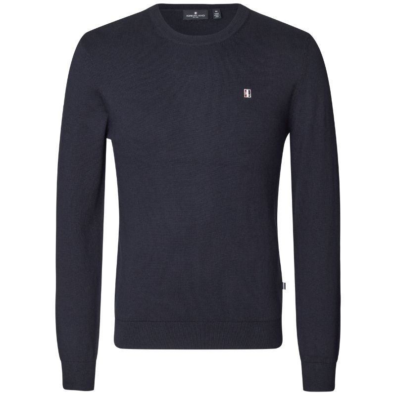 Pull Classic Mens O-Neck Pullover Bleu Marine