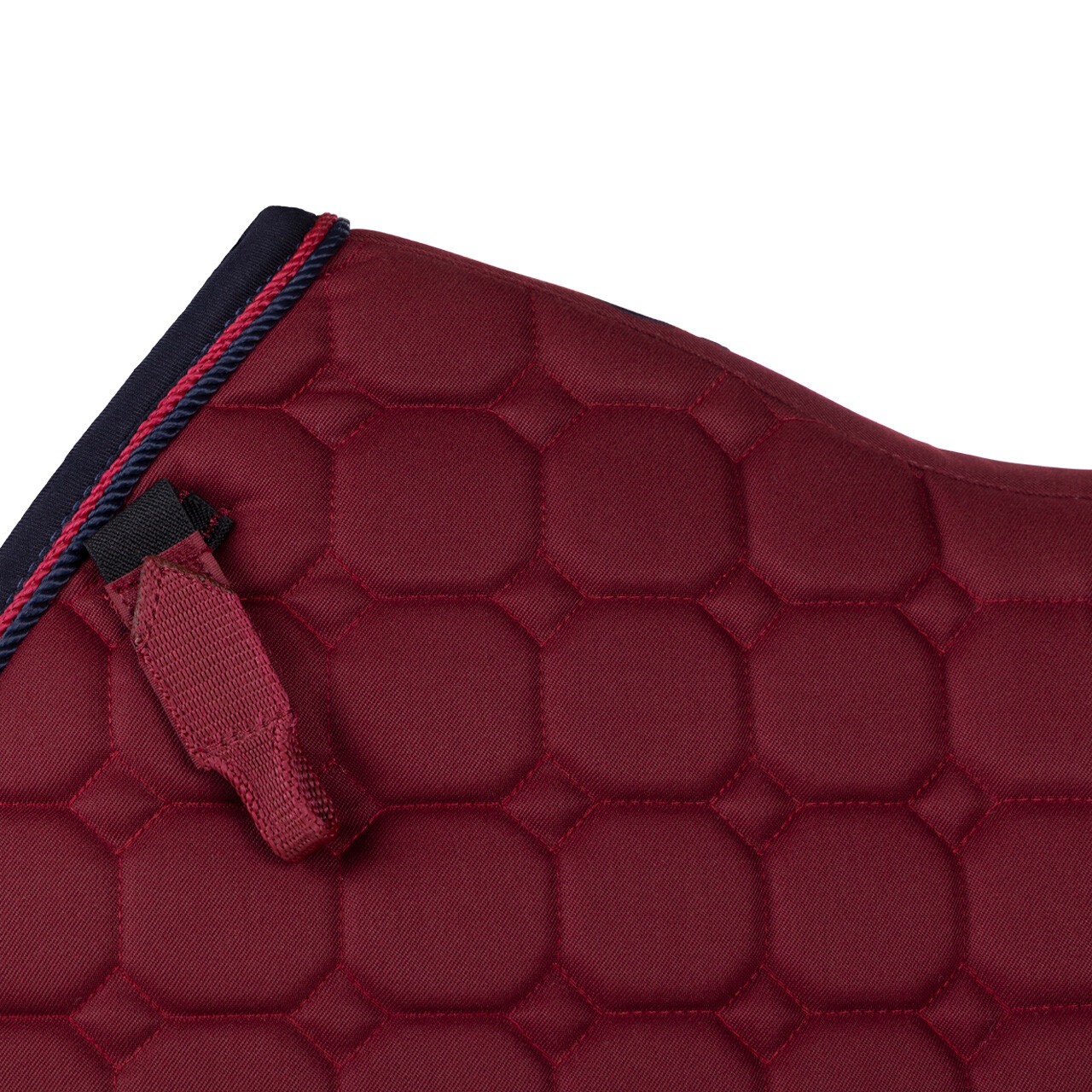 Tapis de selle de dressage Florence Rouge Vin/Bleu Marine