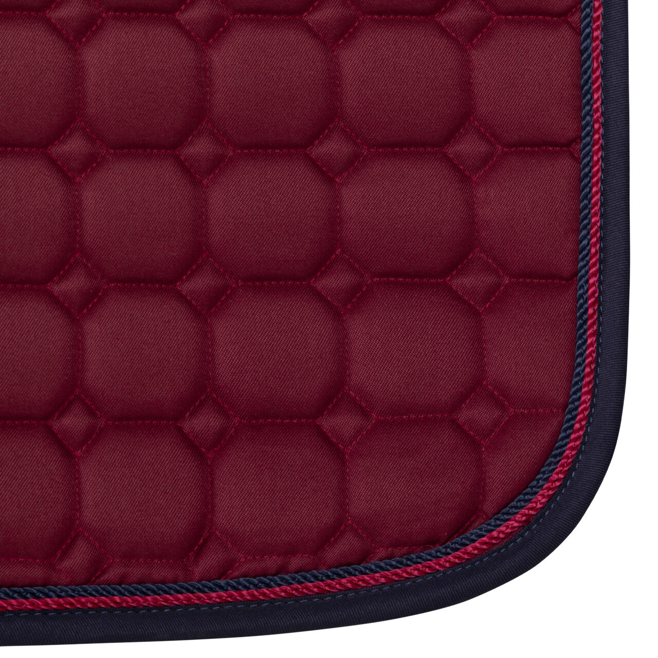 Tapis de selle de dressage Florence Rouge Vin/Bleu Marine