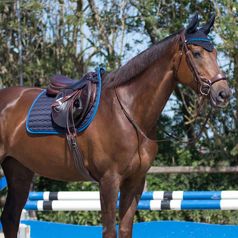 Tapis de selle mixte Florence Bleu Marinee/bleu