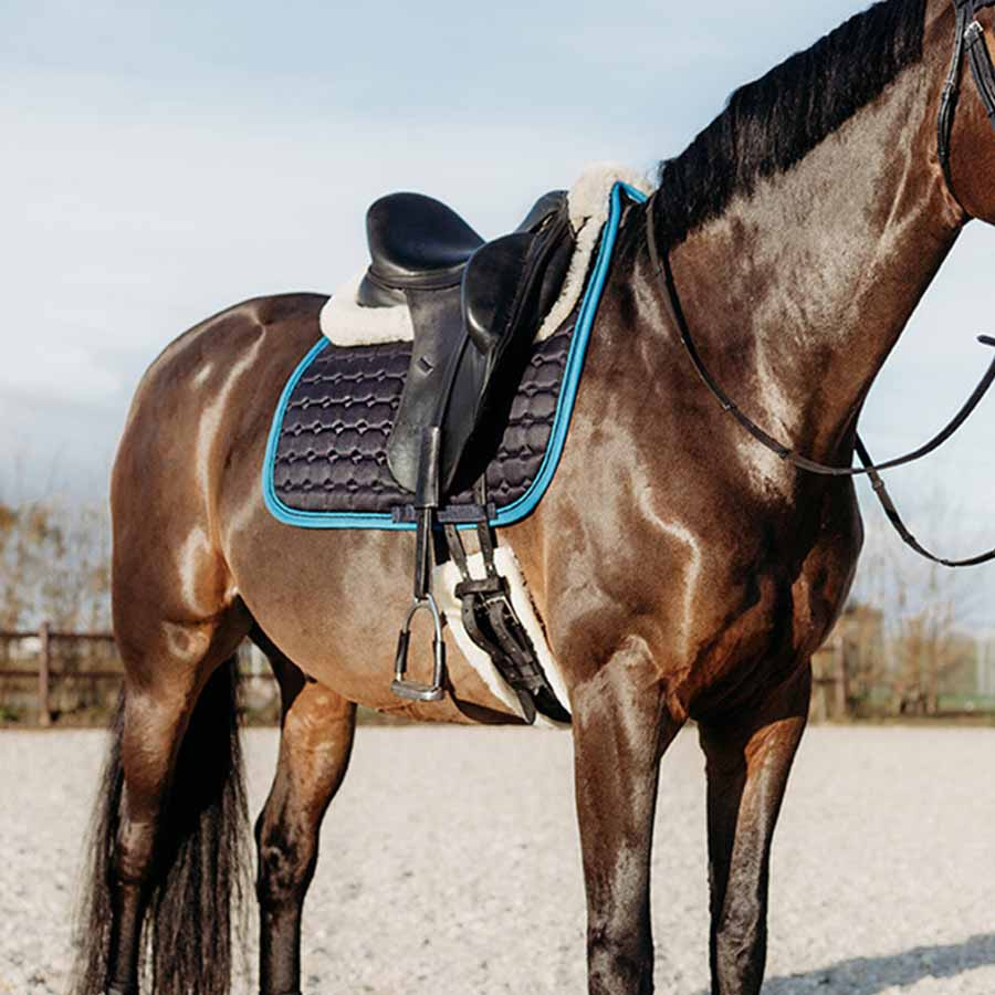 Tapis de selle mixte Florence Bleu Marinee/bleu