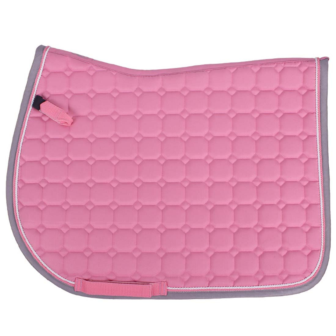 Tapis de selle mixte Florence rose/gris