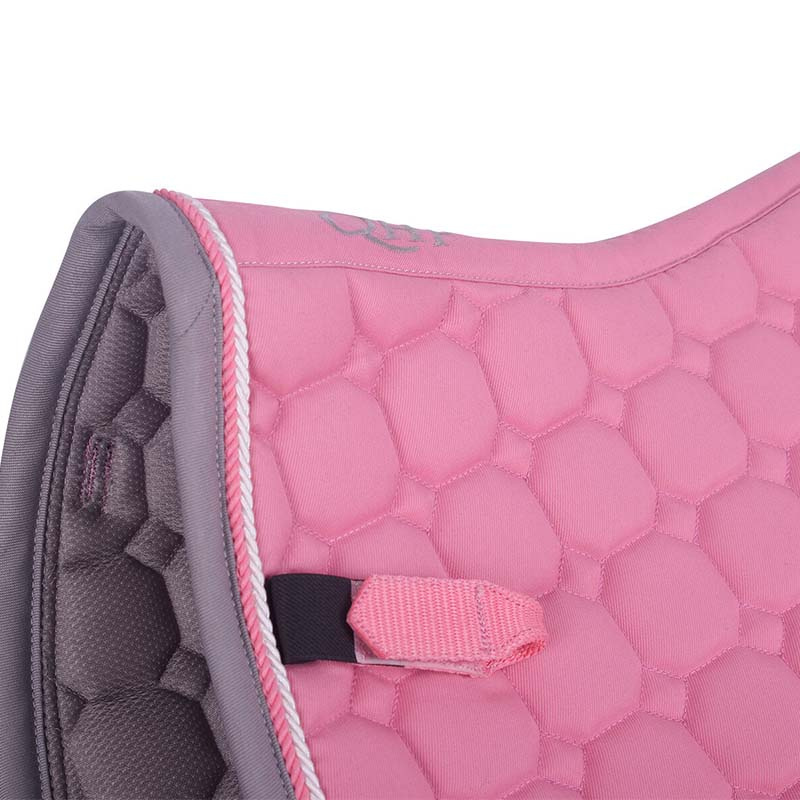 Tapis de selle mixte Florence rose/gris