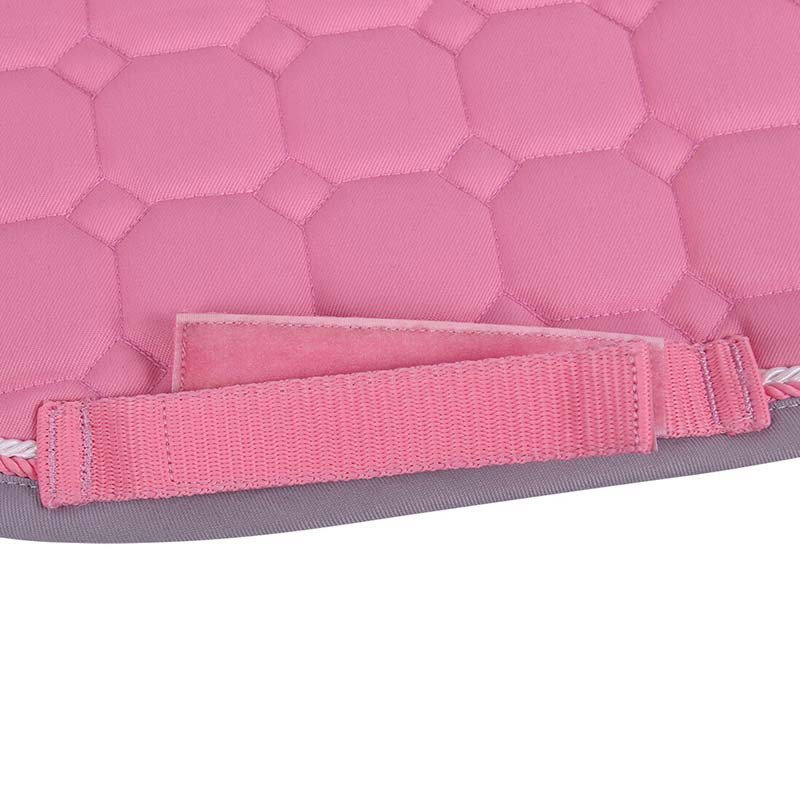 Tapis de selle mixte Florence rose/gris