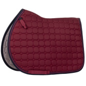 Tapis de selle mixte Florence rouge vin/Bleu Marinee Tapis de selle mixte Florence rouge vin/Bleu Marinee
