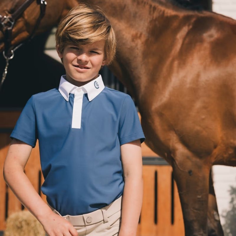 Chemise de concours Enfant/Junior Boy Osaka Short Sleeve Bleu