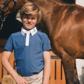 Chemise de concours Enfant/Junior Boy Osaka Short Sleeve Bleu Chemise de concours Enfant/Junior Boy Osaka Short Sleeve Bleu