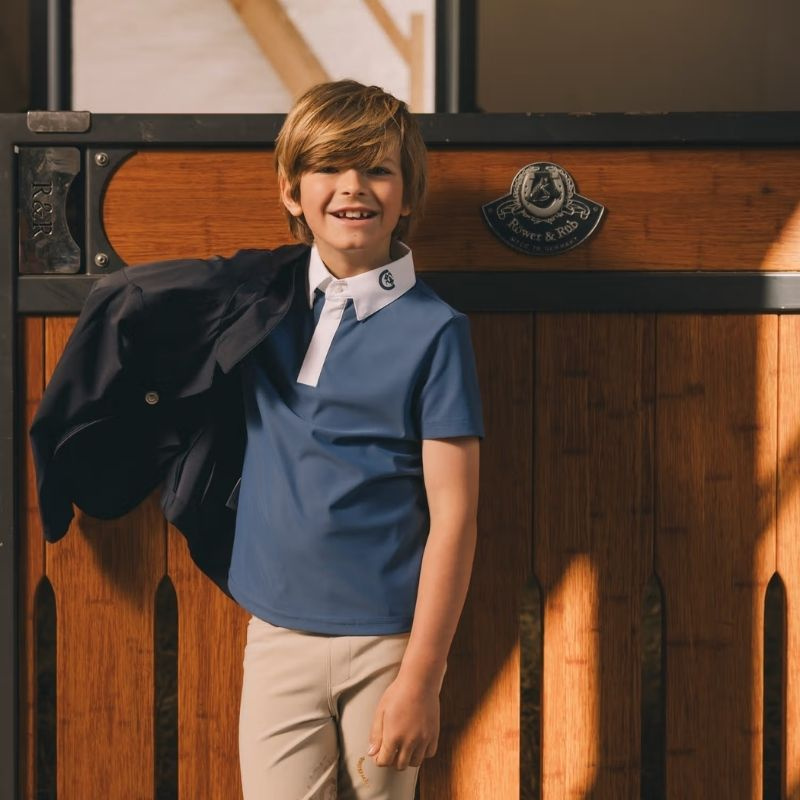 Chemise de concours Enfant/Junior Boy Osaka Short Sleeve Bleu