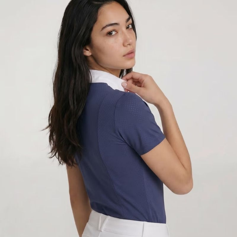 Haut de concours Heritage Air Short Sleeve Bleu Marine