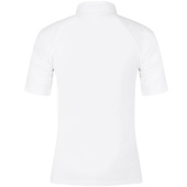 Haut de concours Classic Glitter Zipper Short Sleeve Blanc Haut de concours Classic Glitter Zipper Short Sleeve Blanc