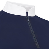 Haut de concours Classic Glitter Zipper Short Sleeve Bleu Marine Haut de concours Classic Glitter Zipper Short Sleeve Bleu Marine