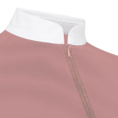 Haut de concours Classic Glitter Zipper Short Sleeve Vieux Rose Haut de concours Classic Glitter Zipper Short Sleeve Vieux Rose