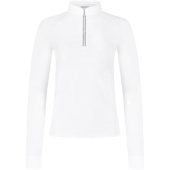 Haut de concours Classic Glitter Zipper Long Sleeve Blanc Haut de concours Classic Glitter Zipper Long Sleeve Blanc