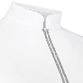 Haut de concours Classic Glitter Zipper Long Sleeve Blanc Haut de concours Classic Glitter Zipper Long Sleeve Blanc