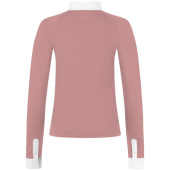 Haut de concours Classic Glitter Zipper Long Sleeve Vieux Rose Haut de concours Classic Glitter Zipper Long Sleeve Vieux Rose