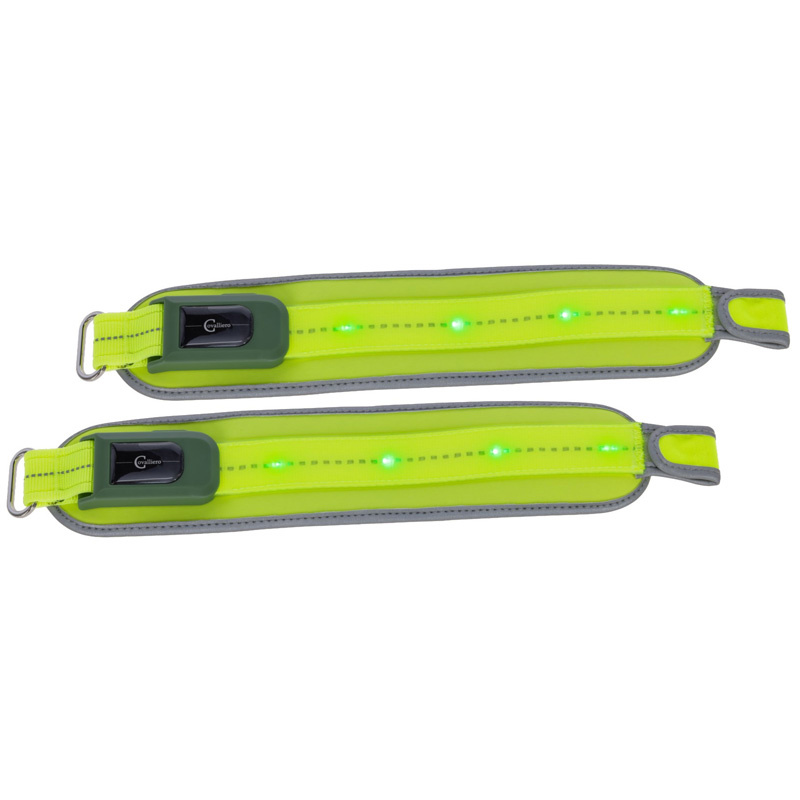 Réflecteurs de jambe High-Visibility LED 2-pack Jaune