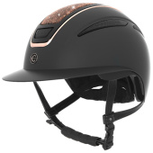 Casque d'équitation Elite Polo Rose Gold Noir Casque d'équitation Elite Polo Rose Gold Noir