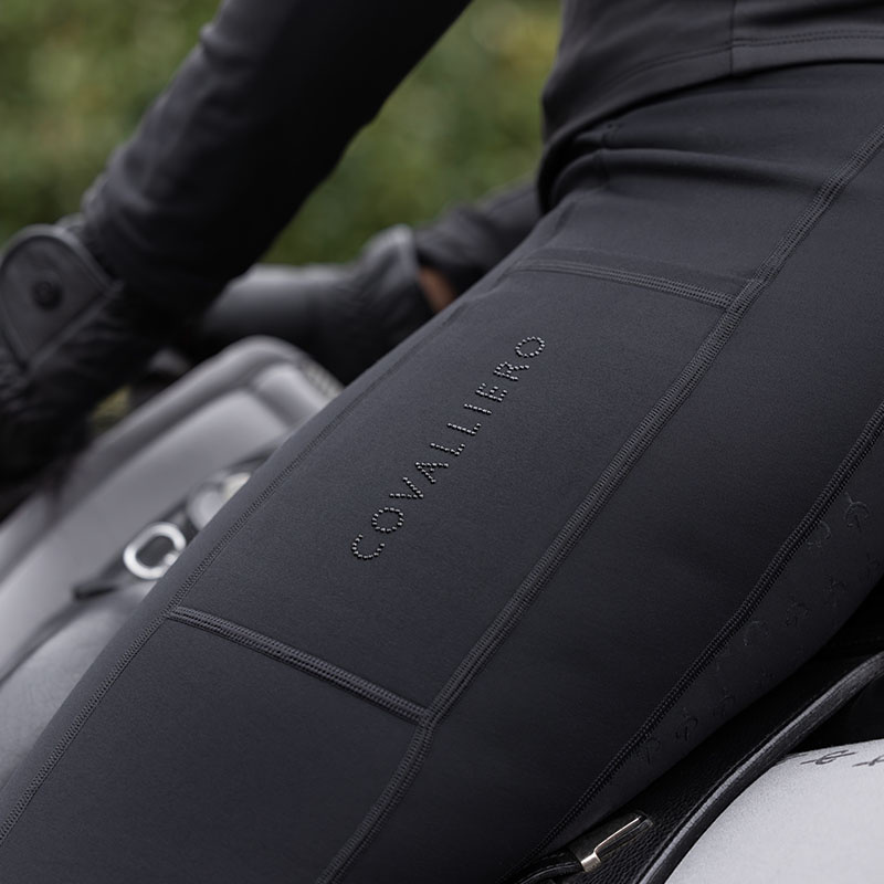 Collants d'équitation d'hiver Grip Helskodda Noir