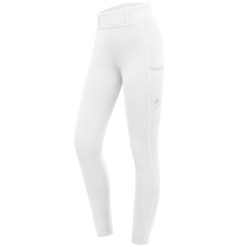 Collant d'équitation Enfant/Junior Ella Full Grip Blanc