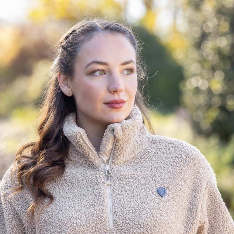 Polaire teddy 1/4 Zip Beige