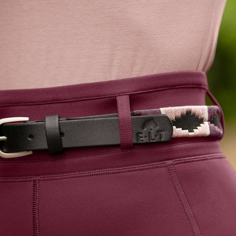 Ceinture Gemma Polo Rose/Bordeaux