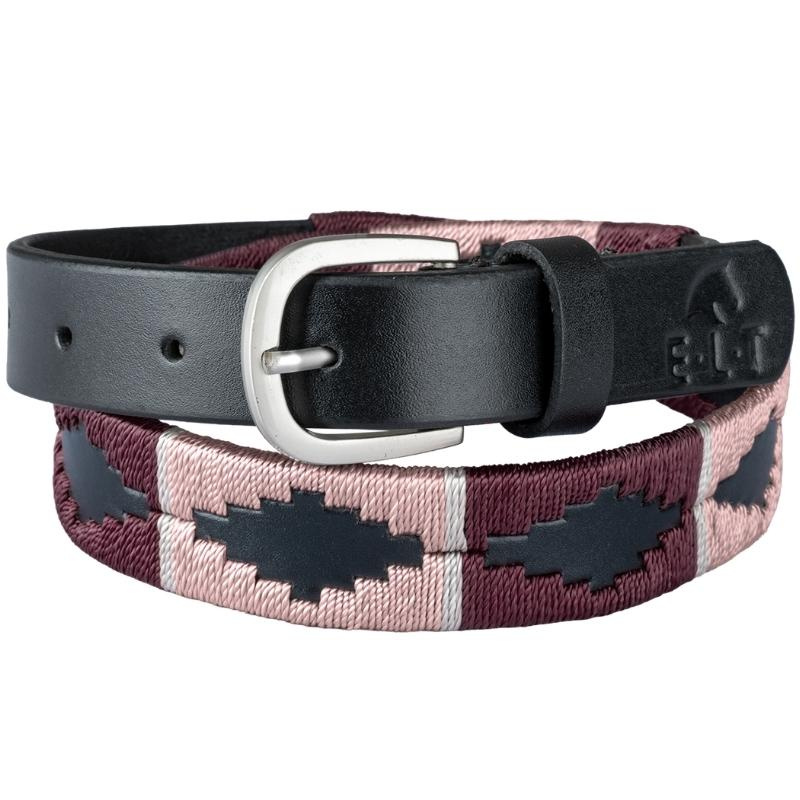 Ceinture Gemma Polo Rose/Bordeaux