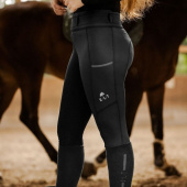 Collant d'équitation d'hiver Ella Full Grip Noir Collant d'équitation d'hiver Ella Full Grip Noir