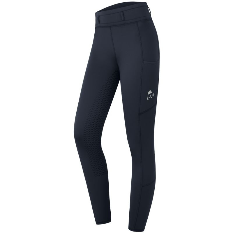 Collant d'équitation d'hiver Enfant/Junior Ella Full Grip Bleu Marine