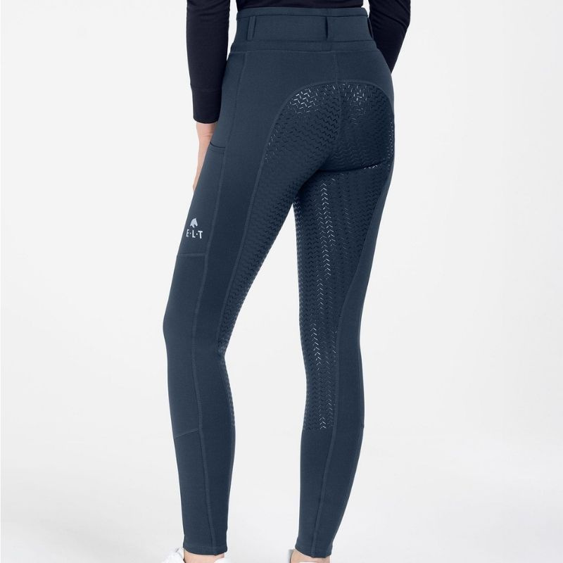 Collant d'équitation d'hiver Ella Full Grip Bleu Marine