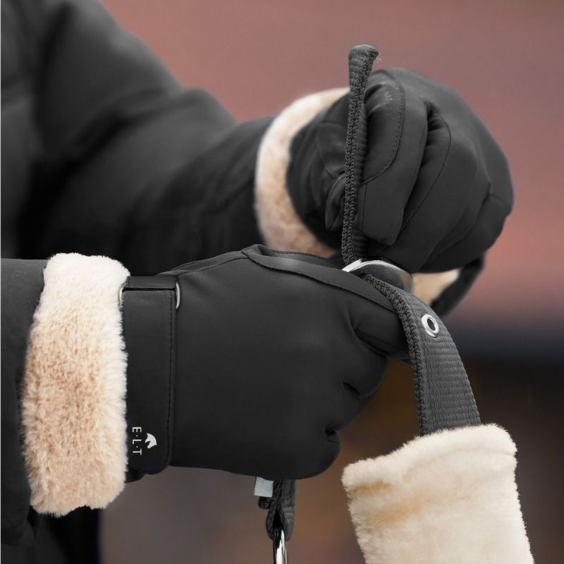 Gants d'équitation d'hiver St. Moritz Noir