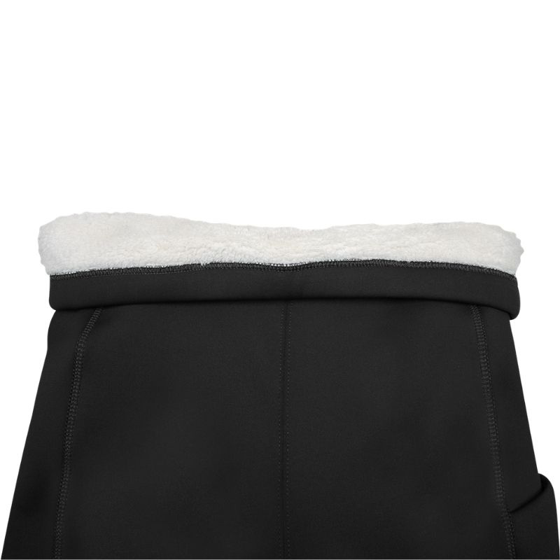 Collant d'équitation d'hiver Enfant/Junior Rica Thermal Teddy Full Grip Noir