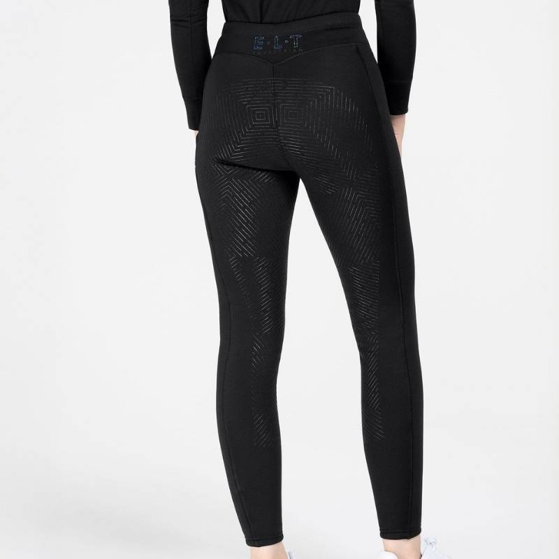 Collant d'équitation d'hiver Rica Thermal Teddy Full Grip Noir