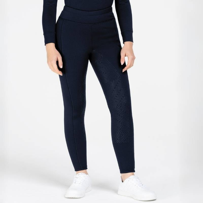 Collant d'équitation d'hiver Rica Thermal Teddy Full Grip Bleu Marine