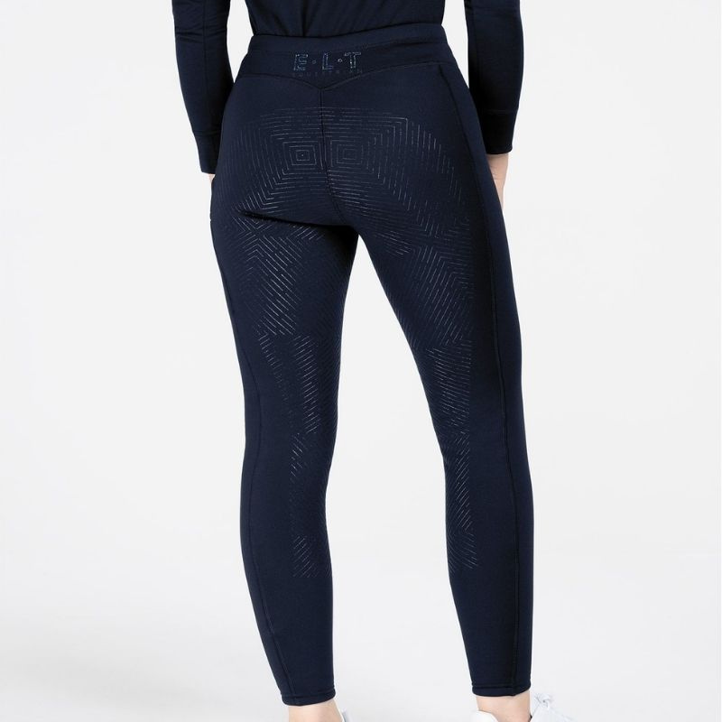 Collant d'équitation d'hiver Rica Thermal Teddy Full Grip Bleu Marine
