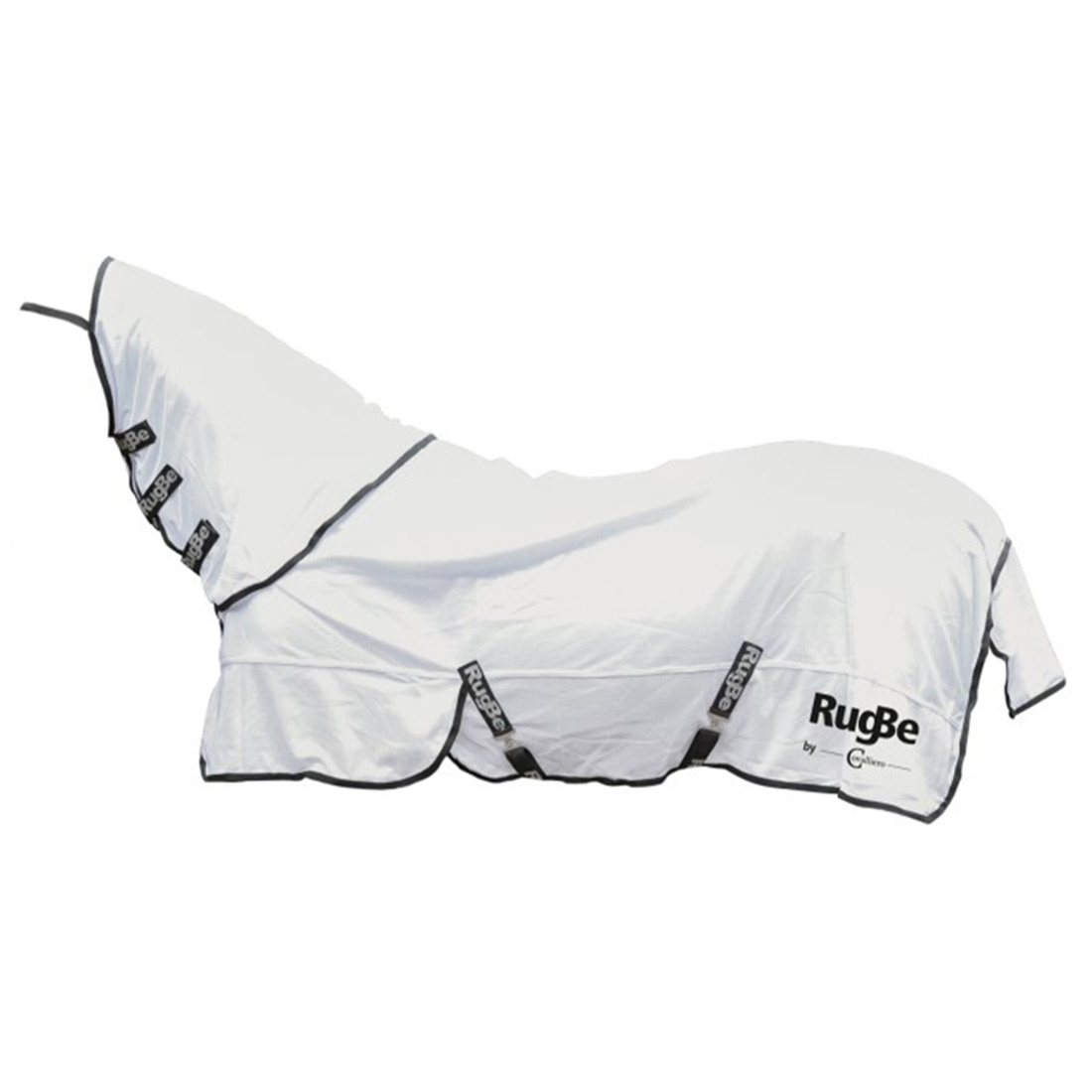 Couverture anti-mouches RugBe SuperFly avec Encolure Amovible Blanc