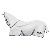 Couverture anti-mouches RugBe SuperFly avec Encolure Amovible Blanc Couverture anti-mouches RugBe SuperFly avec Encolure Amovible Blanc