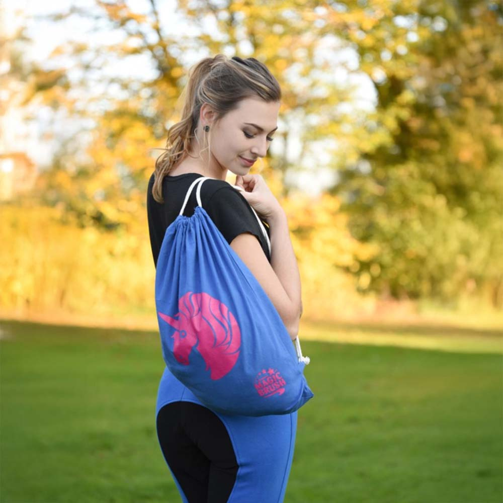 Drawstring Bag Unicorn Bleu