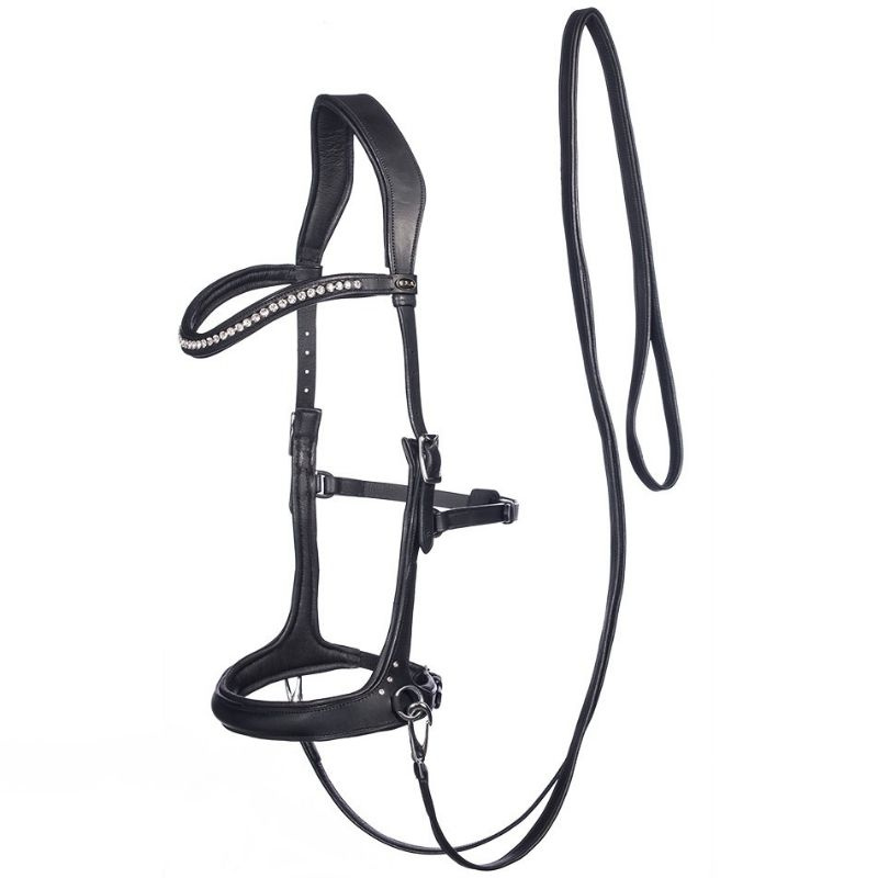 Bridon sans mors Rebecca Sidepull Noir
