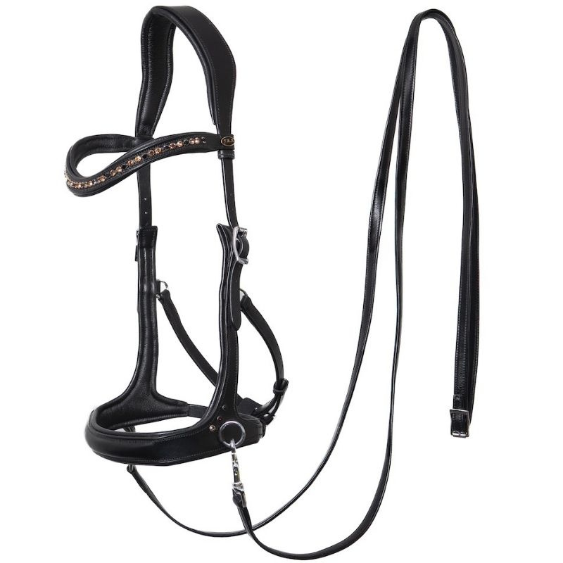 Bridon sans mors Moonlight Sidepull Noir
