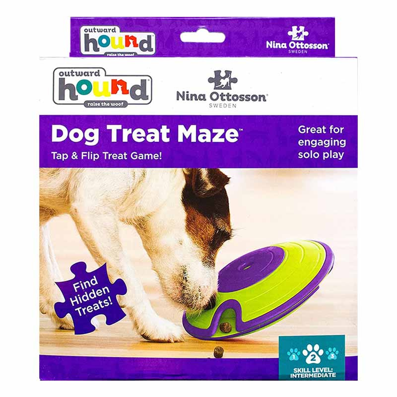 Jouet d'activation Labyrinthe à friandises pour chien Violet/Vert