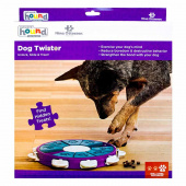 Jouet d'activation Twister pour chien Violet/Turquoise/Blanc