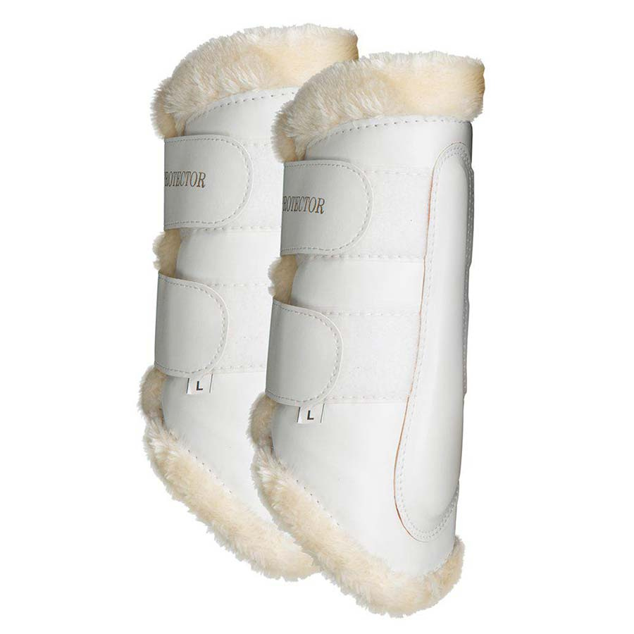 Guêtres avec Peluche Blanc/Naturel