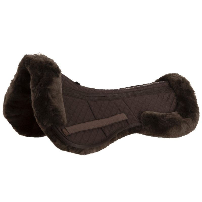 Amortisseur de correction avec bord Sheepskin Dressage Marron