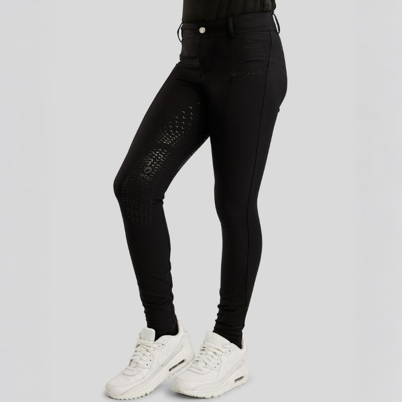 Culotte d'équitation Enfant/Junior Crystals Full Grip Noir