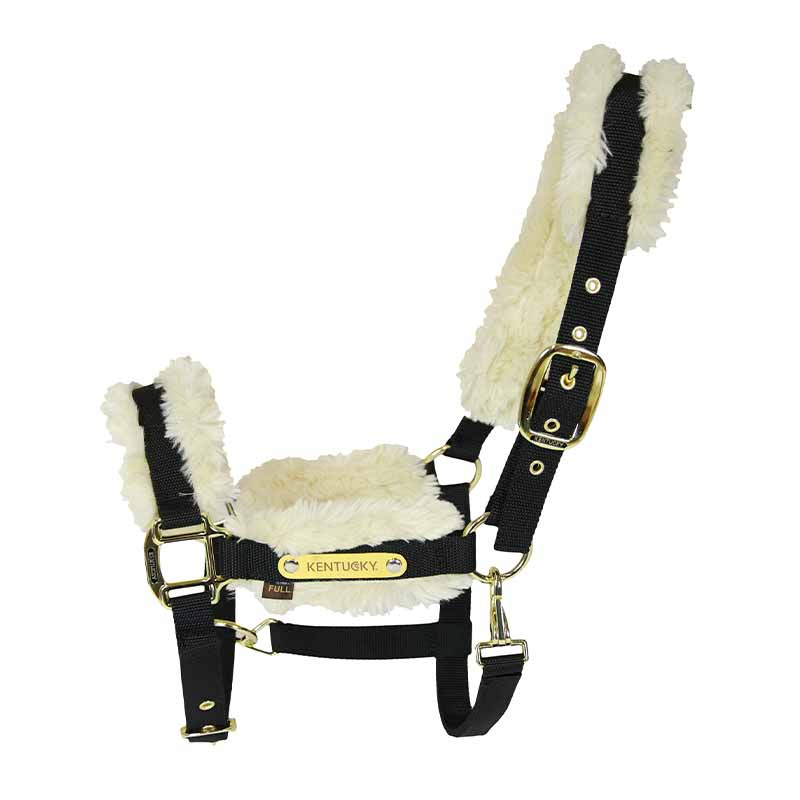 Licol en nylon avec peau de mouton Naturel