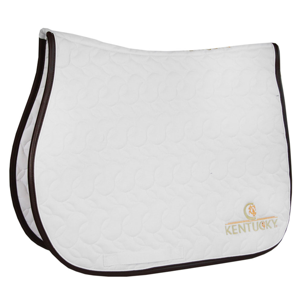 Tapis de selle Absorb Logo Blanc/Marron