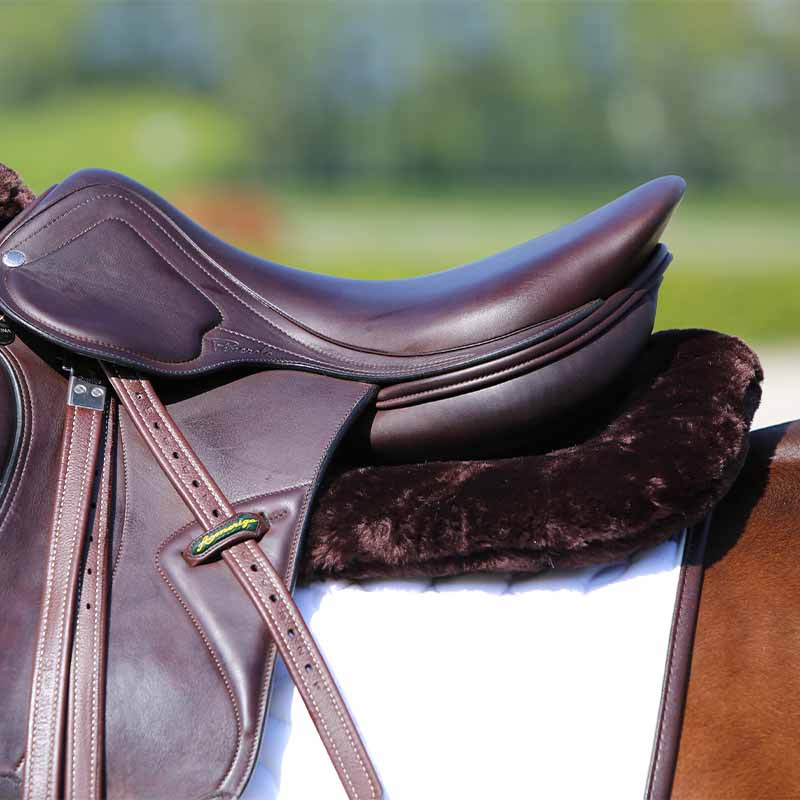 Tapis de selle en peau de mouton Anatomic Absorb Marron  