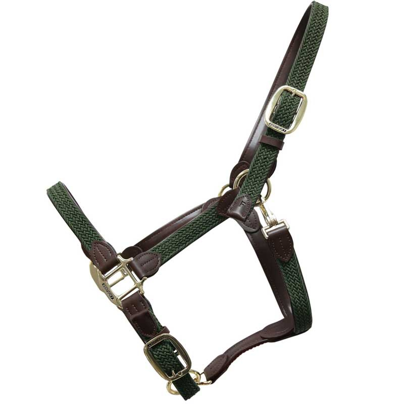 Licol en nylon tressé Vert Olive
